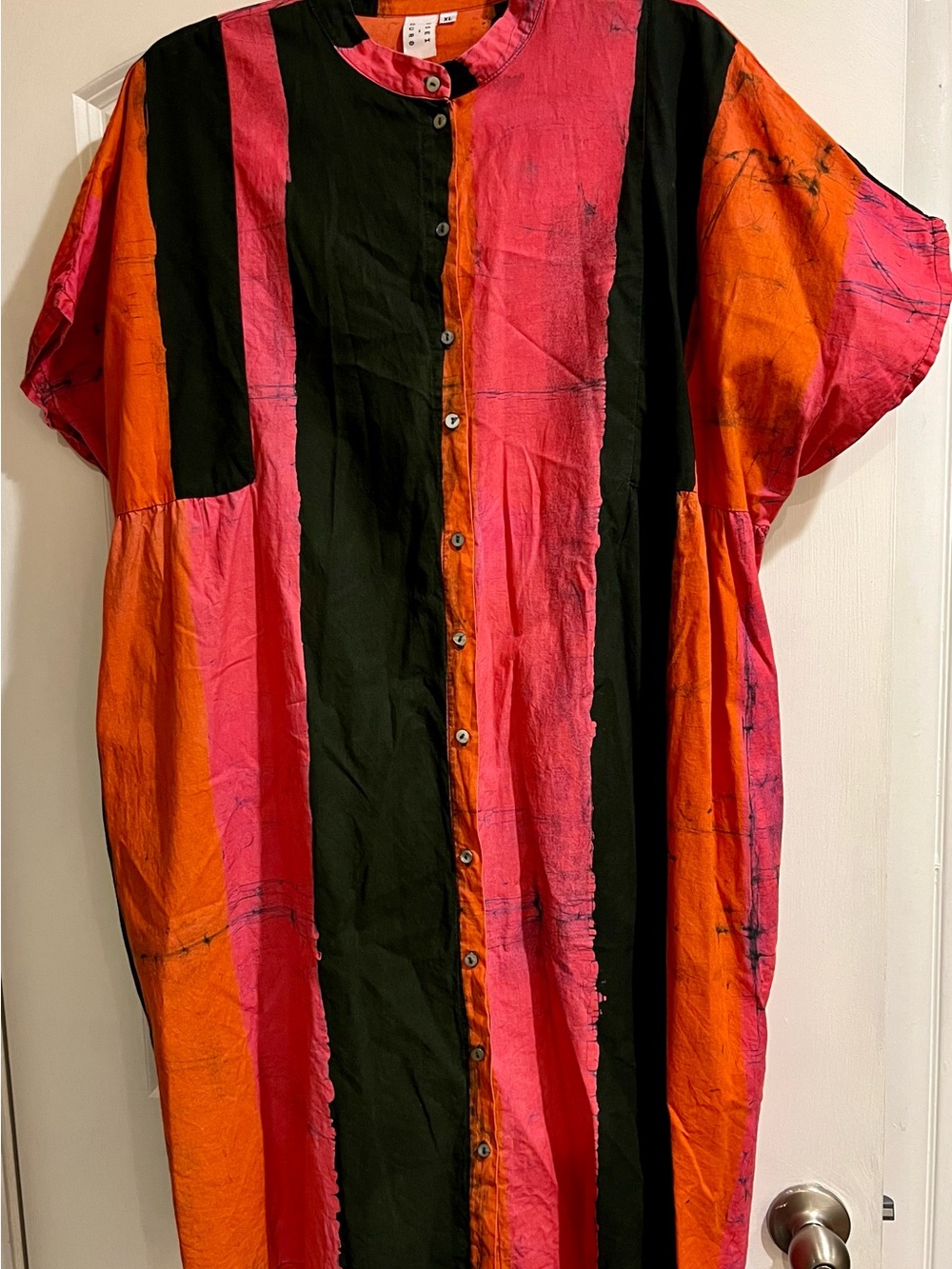 Osei Duro Bata Midi Dress in Carmine-Batik - Picture 2 of 5